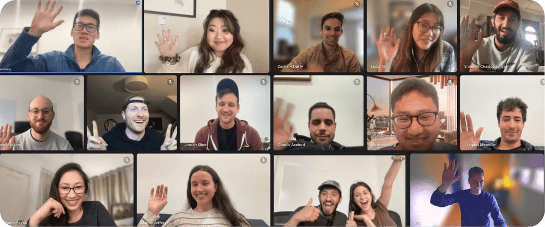 Keeper team members on a video call
