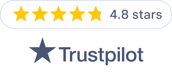 Rated 4.8 stars on Trustpilot
