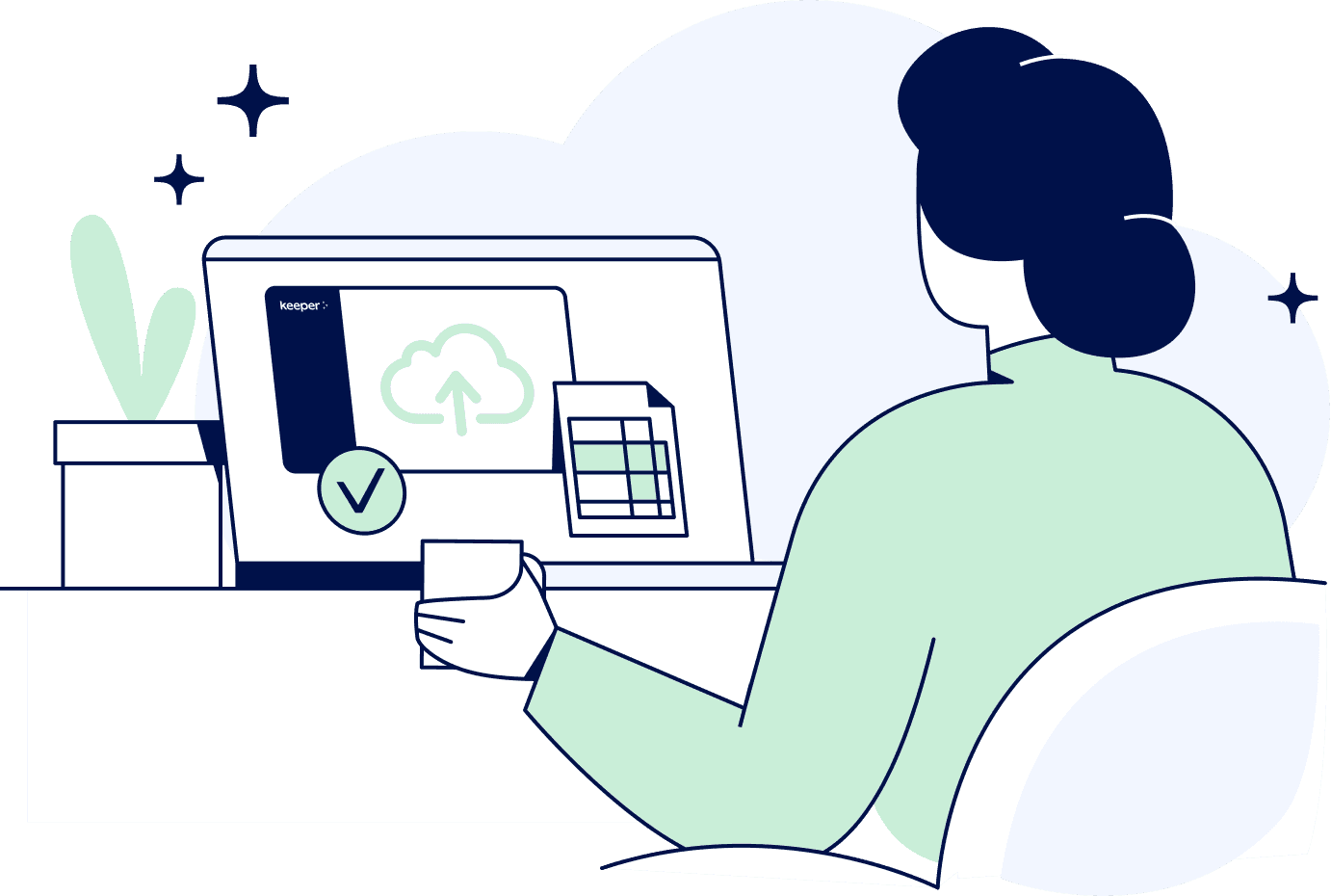 An independent professional reviewing an AI-assisted work task